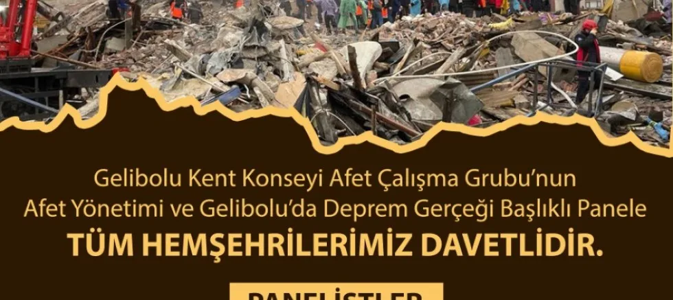 ‘Afet Yönetimi ve Gelibolu’da Deprem Gerçeği’ Paneli Düzenlenecek