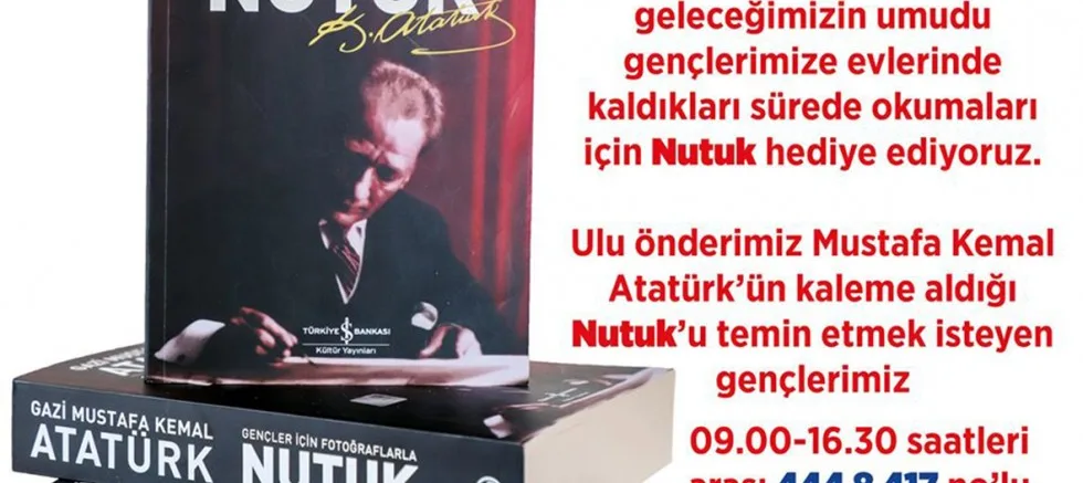 Belediyeden Evdeki Gençlere ‘Nutuk’ Armağanı