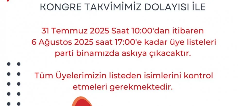 CHP İlçe Başkanlığı’nda Kongre Süreci Başladı