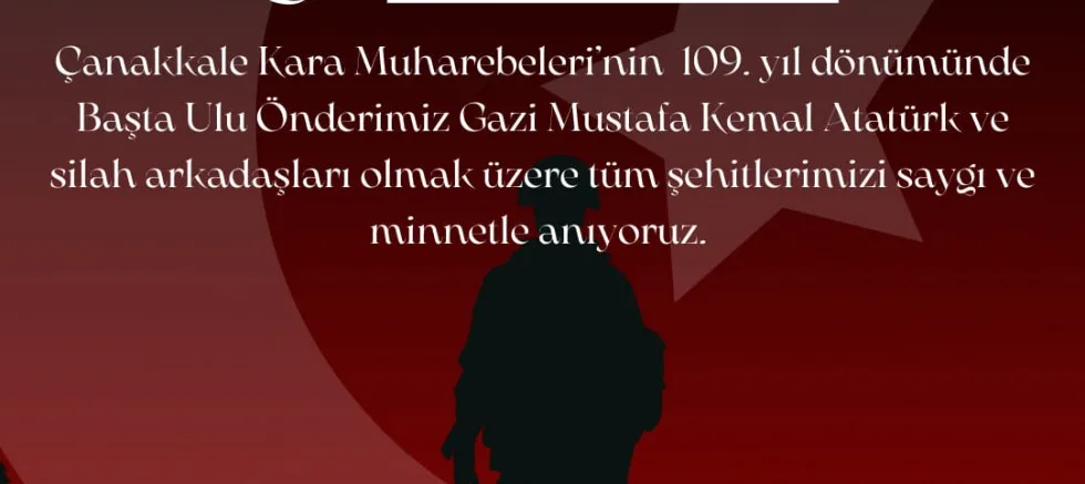Coşkun’dan Çanakkale Kara Savaşlarının Yıldönümü Mesajı