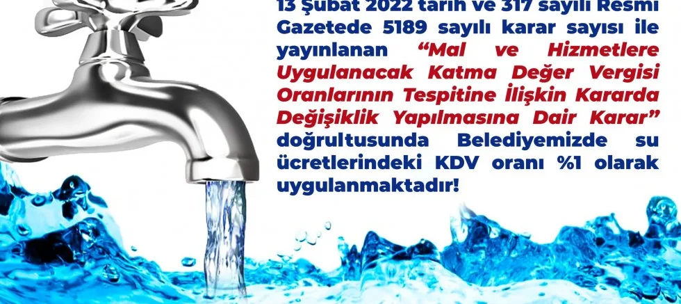 Gelibolu Belediyesi De Sudaki KDV Oranını Düşürdü