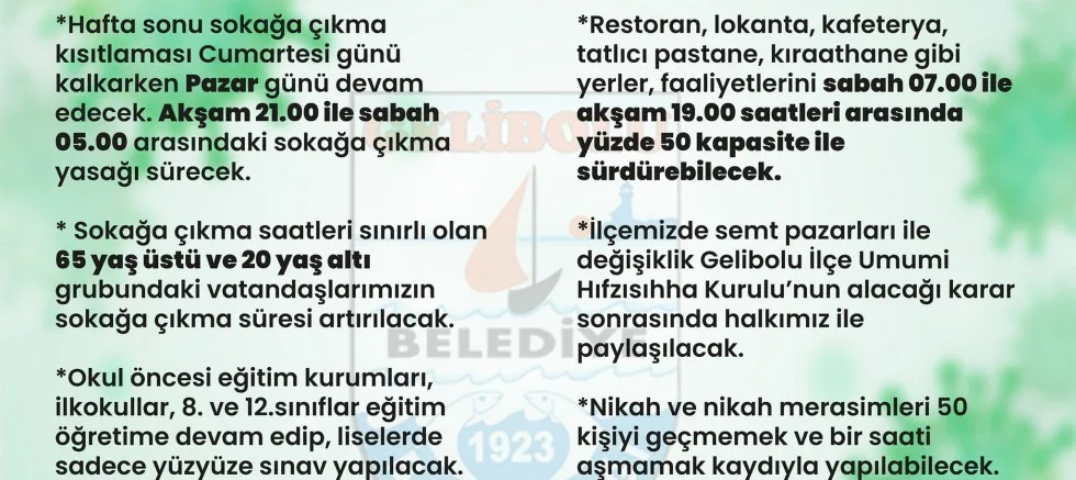 Gelibolu’da Kontrollü Normalleşme Süreci Başladı