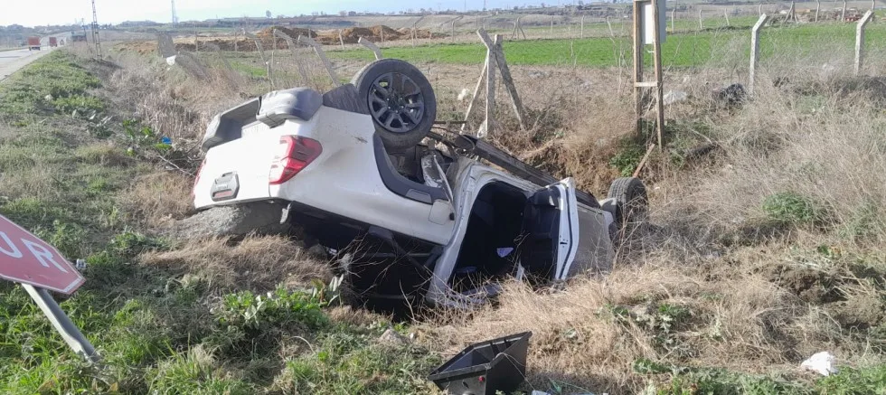 Gelibolu'da Maddi Hasarlı Trafik Kazası