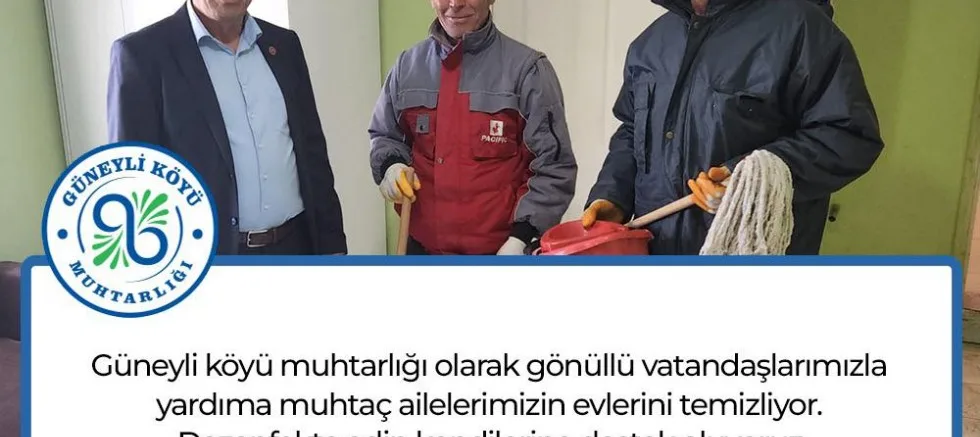 Muhtarlıktan Gönüllü Vatandaşlara Teşekkür
