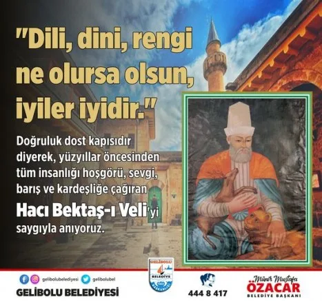 Özacar’dan Hacı Bektaşi Veli’yi Anma Mesajı