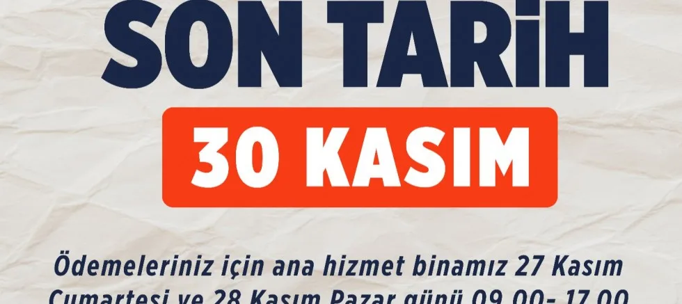 Son Gün 30 Kasım!