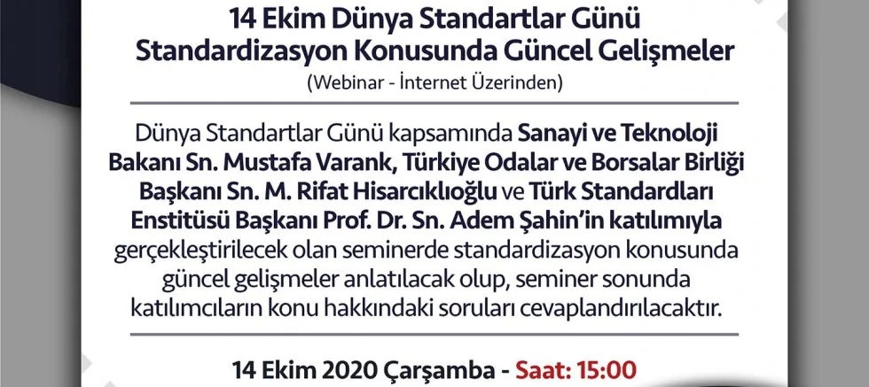 TSO’dan Online Seminer