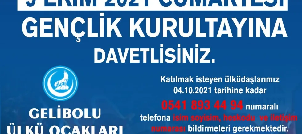 Ülkü Ocakları Gençlik Kurultayına Gidiyor