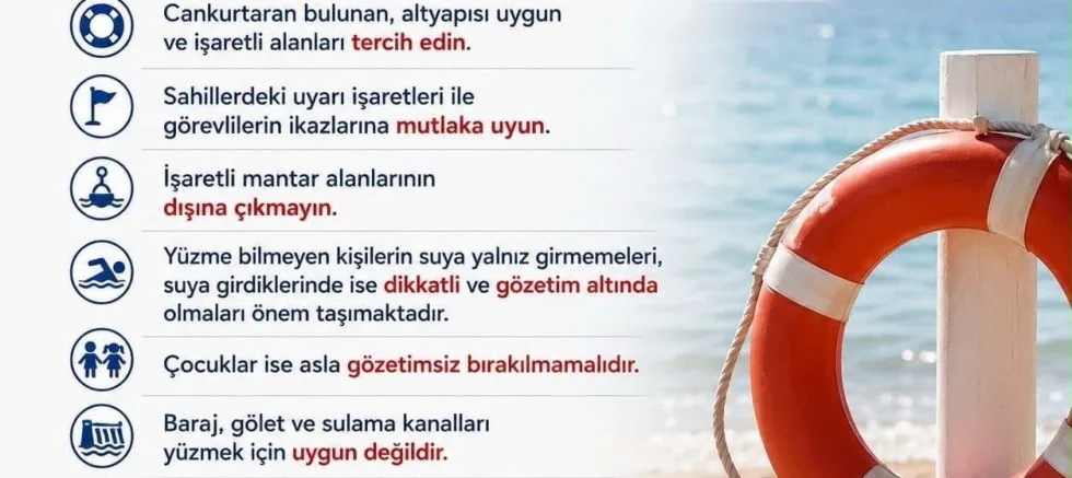 Valilikten Güvenli Yüzme Uyarısı