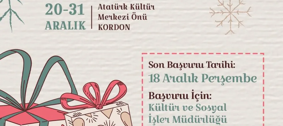 Yeni Yıl Pazarı 20 Aralık’ta Başlıyor!